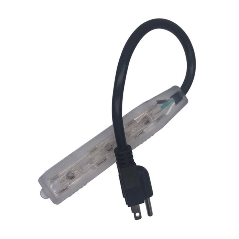 Power Cable 3 Prong Groundes Outlet Essential Power Cable with 3 Outlets Plastic Extension Cord PVC for Home & Offices