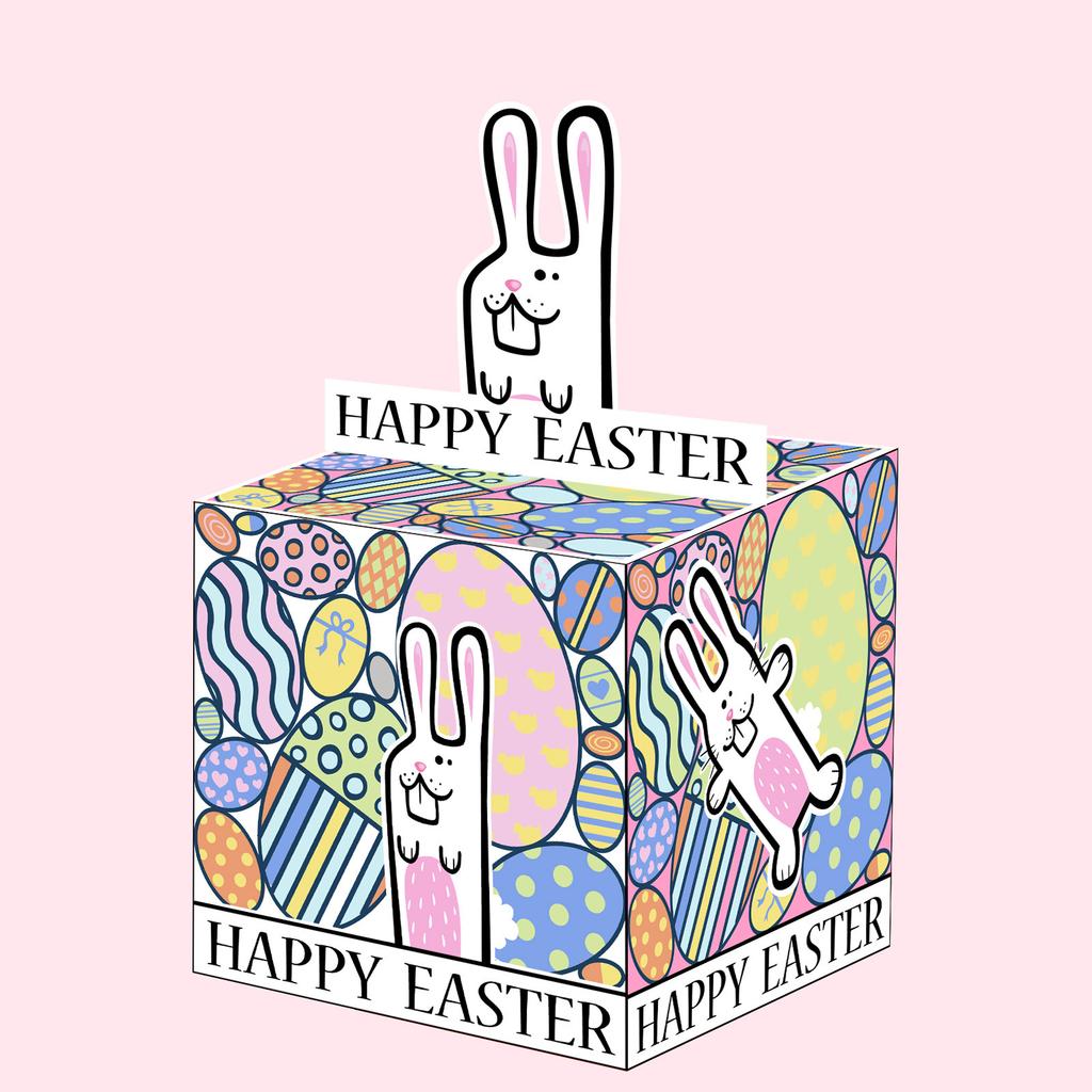 Happy Easter Bunny Easter Theme Party Decoration Money Box