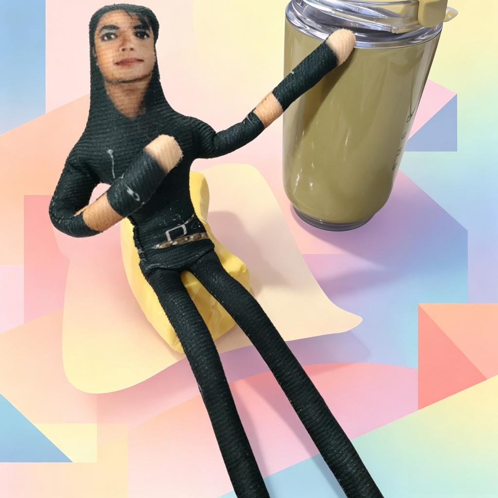 Abstract Joint Movable Michael Jackson Anime Plush Toy, Cosplay Stuffed Figure For Indoor Decor And Holiday Present