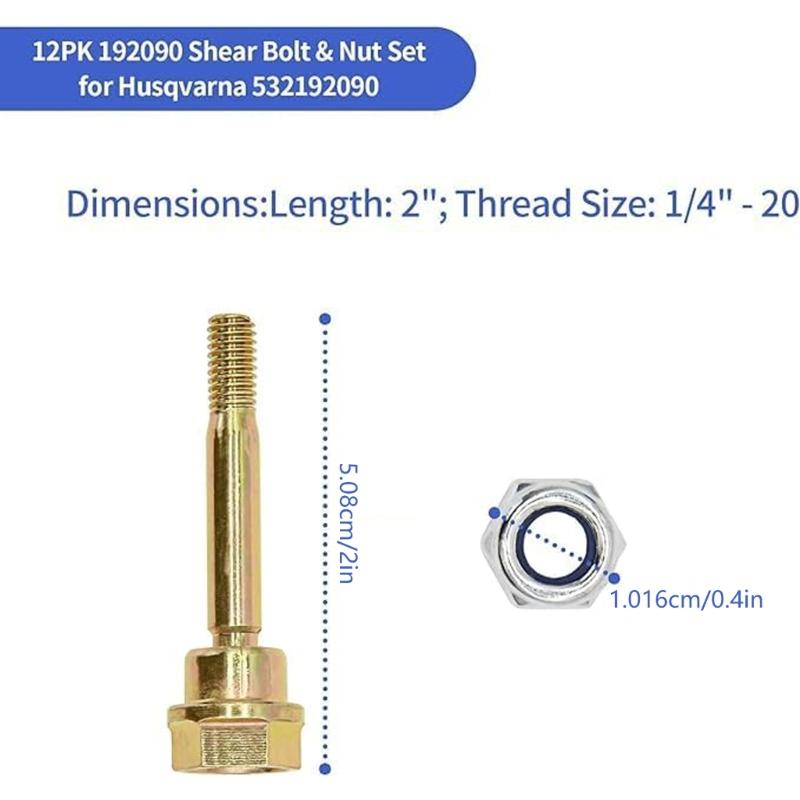 Steel Shear Pin Nut Screws Set For Snow Thrower Model PO10527 PO8527 PP1052 PP1130 PR524 PR8527 Replacement Part