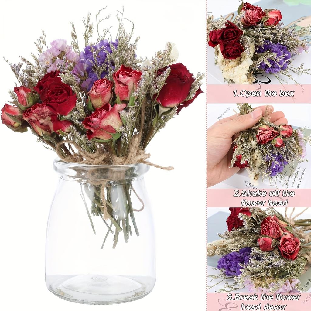 10Pack Dried Flowers with Stem for Vase Wildflower Decor Crafts Bouquets Artificial Floral Arrangement for Vase DIY Wedding Decor