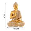 Samadhi Buddha Showpiece for Home & Office Decor Gift Itam(11 Inch Golden)