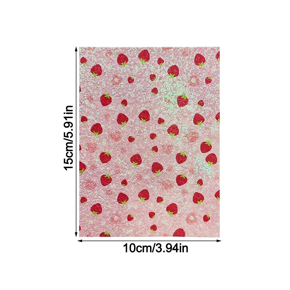 

Handmade Fuse Beans Glitter Baking Cloth Non Stick Bean Paste Fabric Sequin Cloth DIY Projects Strawberry-15*10CM