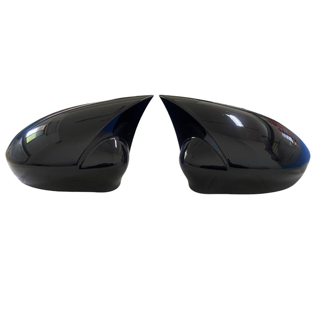 Pair Horn Side Wing Mirror Cover Caps For Fiat 500 500c 2007- Rearview Mirror Cover Shell Case Trim Add on Car Accessories