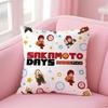 Anime Funny SSakamoto DDays Cushion Cover Pillow Case Soft Skin Friendly Fabric Comfort  Concealed Zipper
