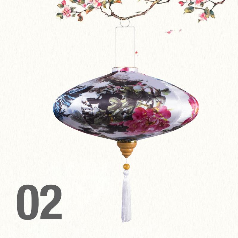 12/14 Inch Chinese Style Satin Silk Lantern Corridor Restaurant Tea Room Decor Palace Lamp Mid-Autumn Spring Festival Decor