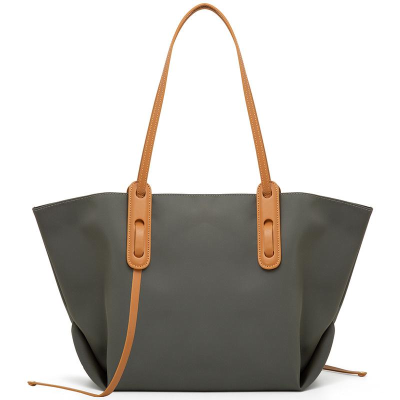 

Сумка из воловьей кожи первого слоя, водонепроницаемая, женская, большой емкости, из ткани Оксфорд, модная сумка через плечо, сумка-тоут