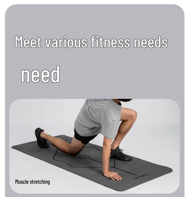 Verdickte und breite Yoga-Fitnessmatte für Herren, geeignet für Zuhause und Studentenwohnheim