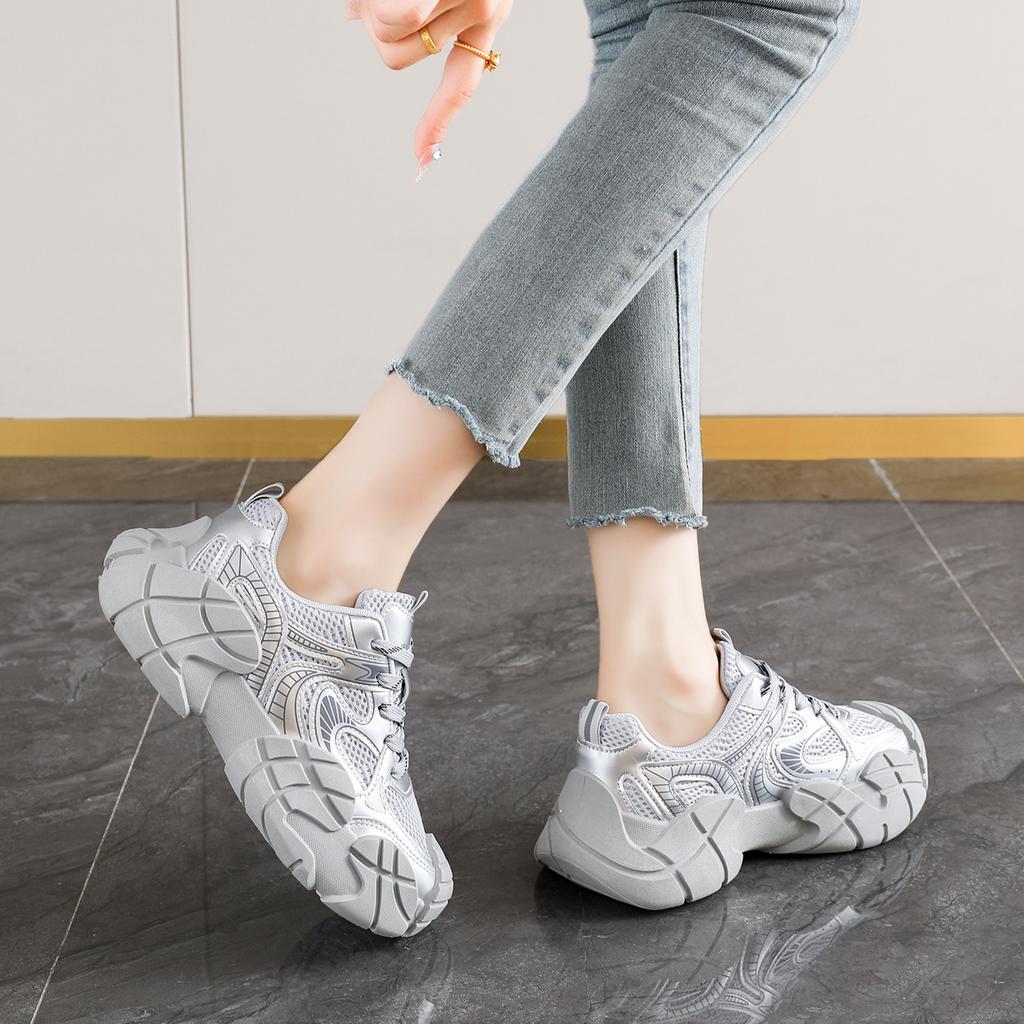 [Uncle Shoe] Octopus 2025 Advanced Mesh Autumn Sole Women's Shoes Lightweight New Non-slip Dad Shoes Sports