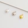 Gold-Plated S925 Sterling Silver Heart Pendant DIY Pearl Necklace/Bracelet Accessory
