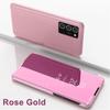 Smart View Mirror Flip Case For Samsung Galaxy S26 S25 + Ultra FE Edge Pro Cover Stand Fold Shockproof Capa Shell Coque Fundas