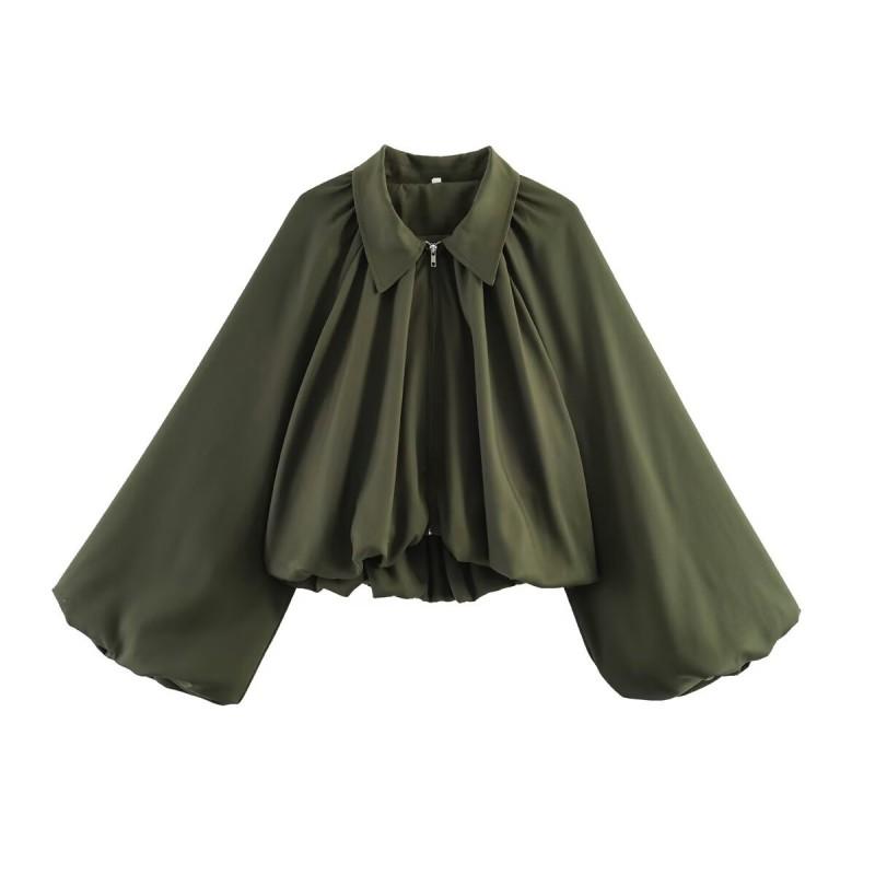 Womens Oversized Short Cropped Jacket With