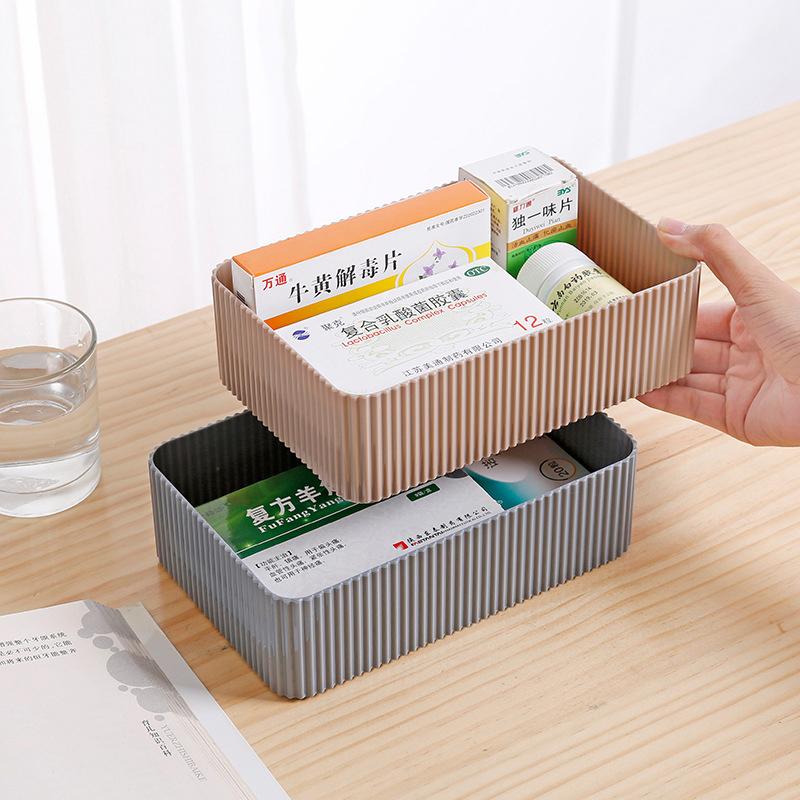 Plastic Makeup Organizer Grid Desktop Home Office Bathroom Storage Box Sundries Bin Case Cosmetic Closet Closet Organizer