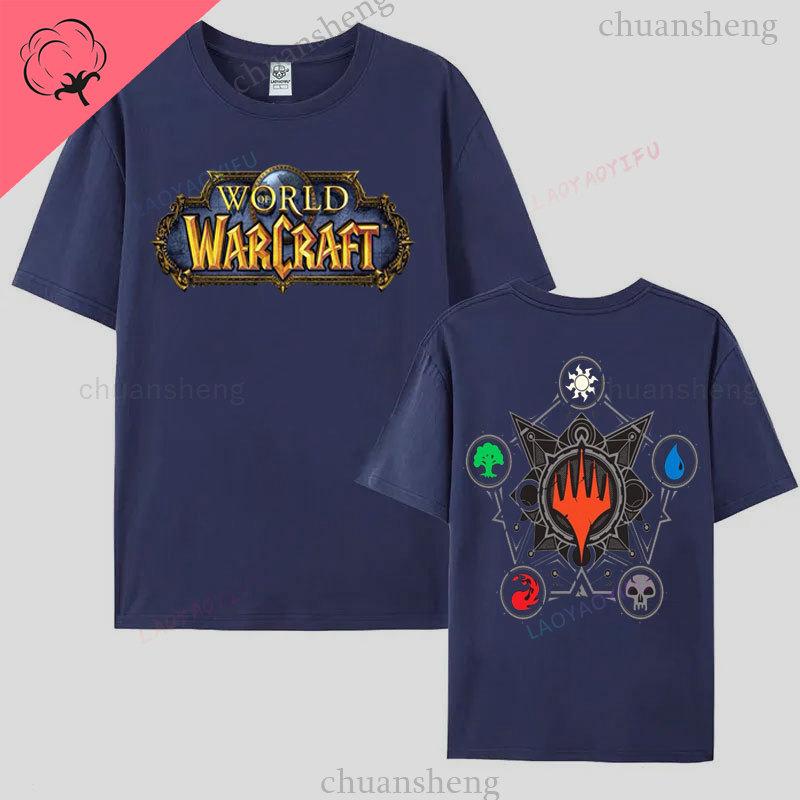 World of Warcraft Gaming T Shirt Hiphop Game Printed Tee Top Loose Comfort Clothing Summer Unisex Hot Sale Tees 100 Cotton