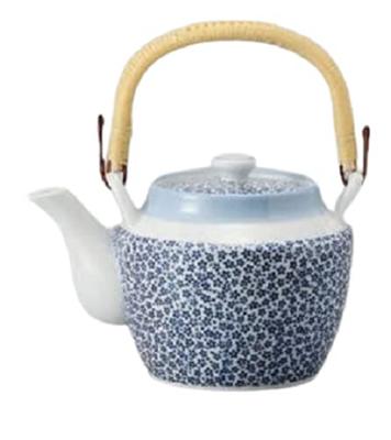 Ale-net Sakura-zukushi No. 8 Earthenware Teapot, Tea Set, for Commercial Use, Hotel or Inn Use