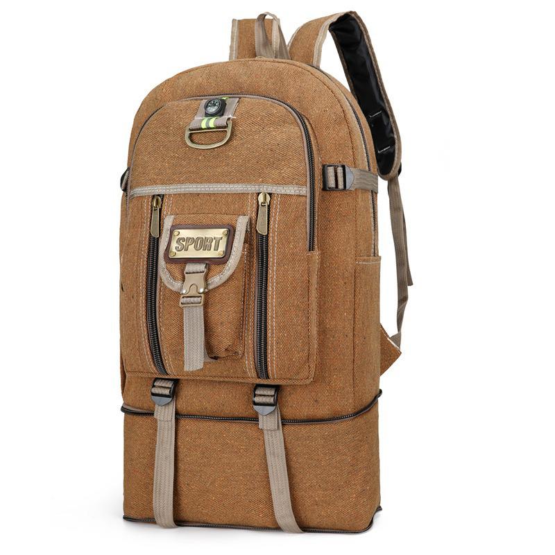 Extra Large Thick Canvas Backpack - Unisex Outdoor Hiking & Travel Bag