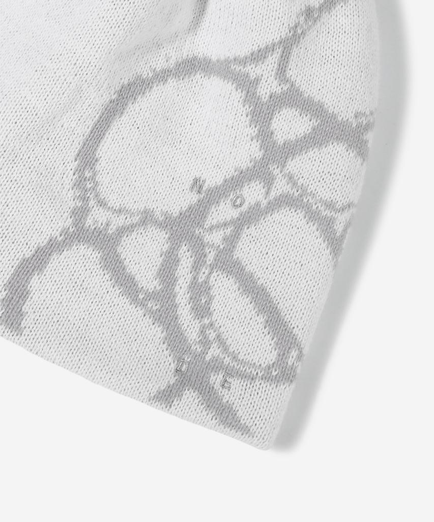 NODE LABS Dev:8 Graphic Knit Beanie_White