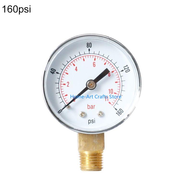 Y3NA Y50 Pressure Gauge 52mm 1/4 BSPT Vertical 15,30,60,100,150,300 PSI Durable