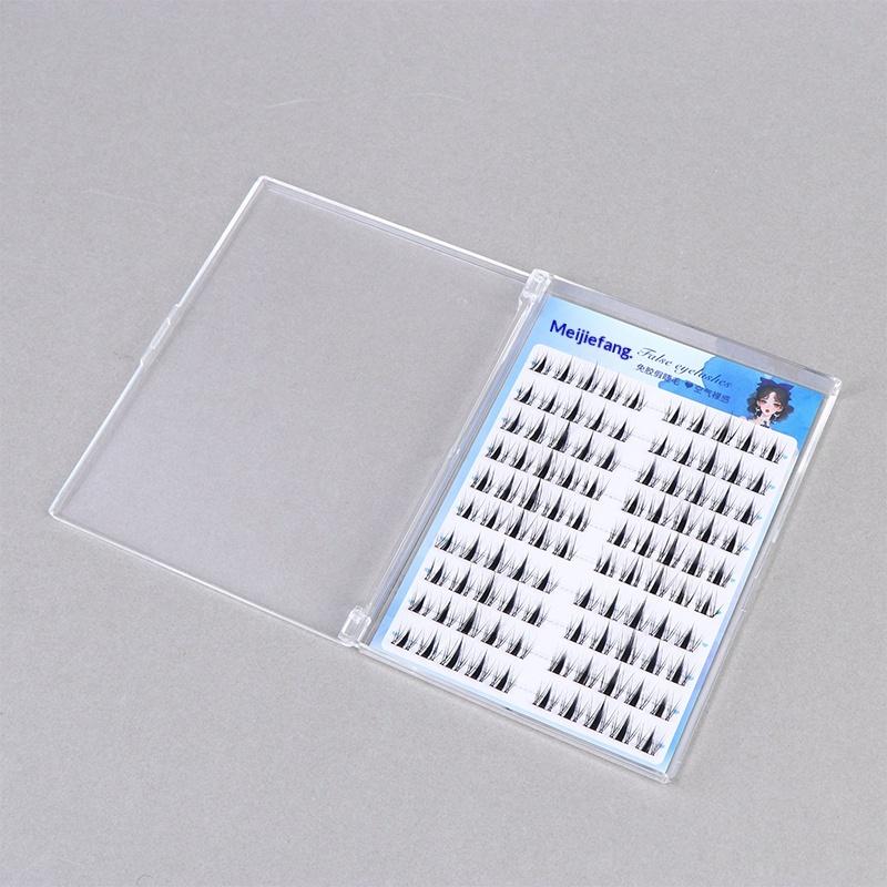 Diy Self-Adhesive Cluster Lashes 10 Rows/Box, Glue-Free Manga Style Sectioned Eyelashes Natural Look