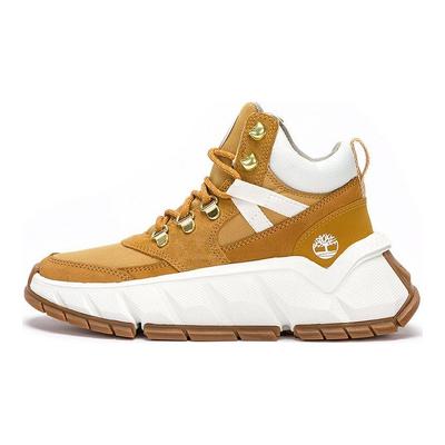 Turbo Fabric Leather Sports Hiking Slip Resistant Durable Waterproof High Top Casual Shoes Women Sneakers Wheat A5N4T231