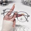 Fashion Anti-blue Light Reading Eyelasses Women's Transparent Glasses Frame Trendy Round Plus Diopter Presbyopia Eyewear To +4.0