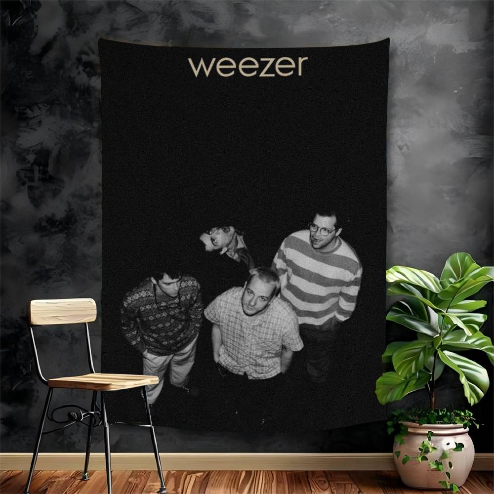 Weezer Music Band DIY Wall Tapestry Hanging Tarot Hippie Wall Rugs Dorm INS Home Decor