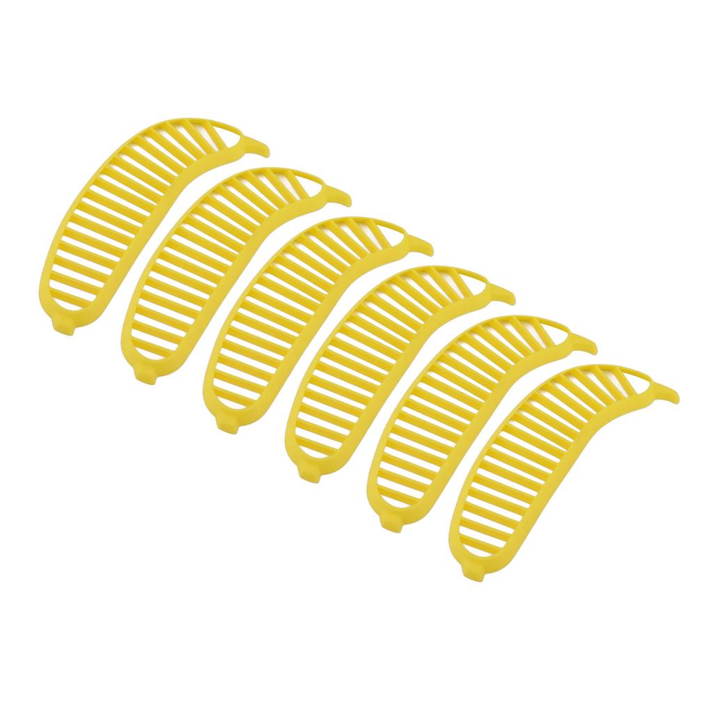 6Pcs Fruit Cutter Yellow Quick Slicing Reliable Durable Versatile Banana Cutter for Kitchen Home