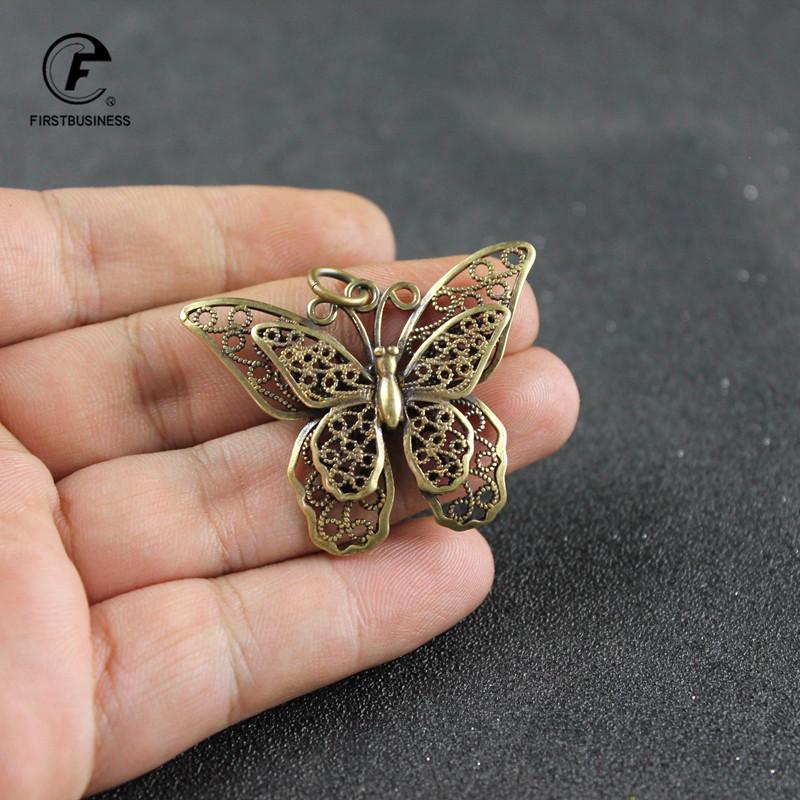 Cute Butterfly Pendant Necklace for Women Cocktail Party Statement Keychains Copper Style Korean Fashion Necklaces Jewelry Gifts