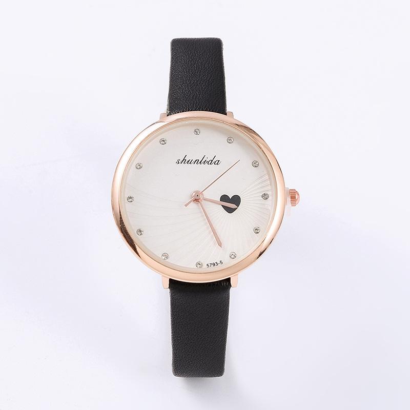 Fashion Women'S Personalized Love Belt Watch Simple Temperament Versatile Quartz Watch Student Watch