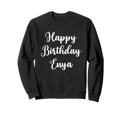 Enya Sweatshirt Happy Birthday Black M/L EB-01