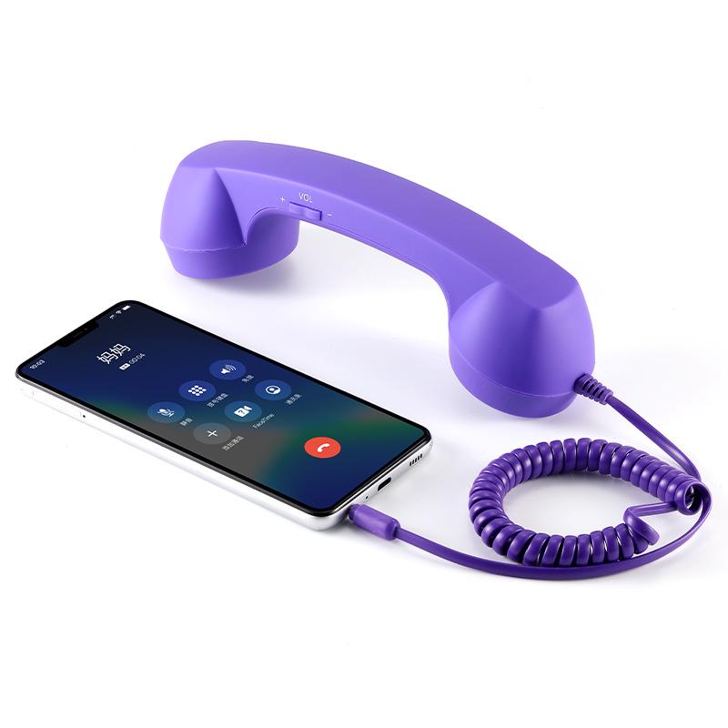 

Vintage Mobile Phone Handset with Microphone фиолетовый