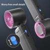 Portable Handheld Fan, USB Rechargeable Digital Display Fan, Foldable Desktop Fan, Cooling & Ice Compress Hanging Neck Fan with Lanyard