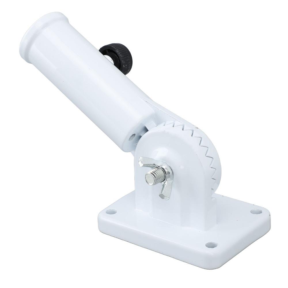 Suporte de Mastro de Bandeira em Liga de Alumínio Ajustável em 180 Graus Suporte de Mastro de Bandeira Branco Montado na Parede Suporte de Montagem de Bandeira Exterior Casa