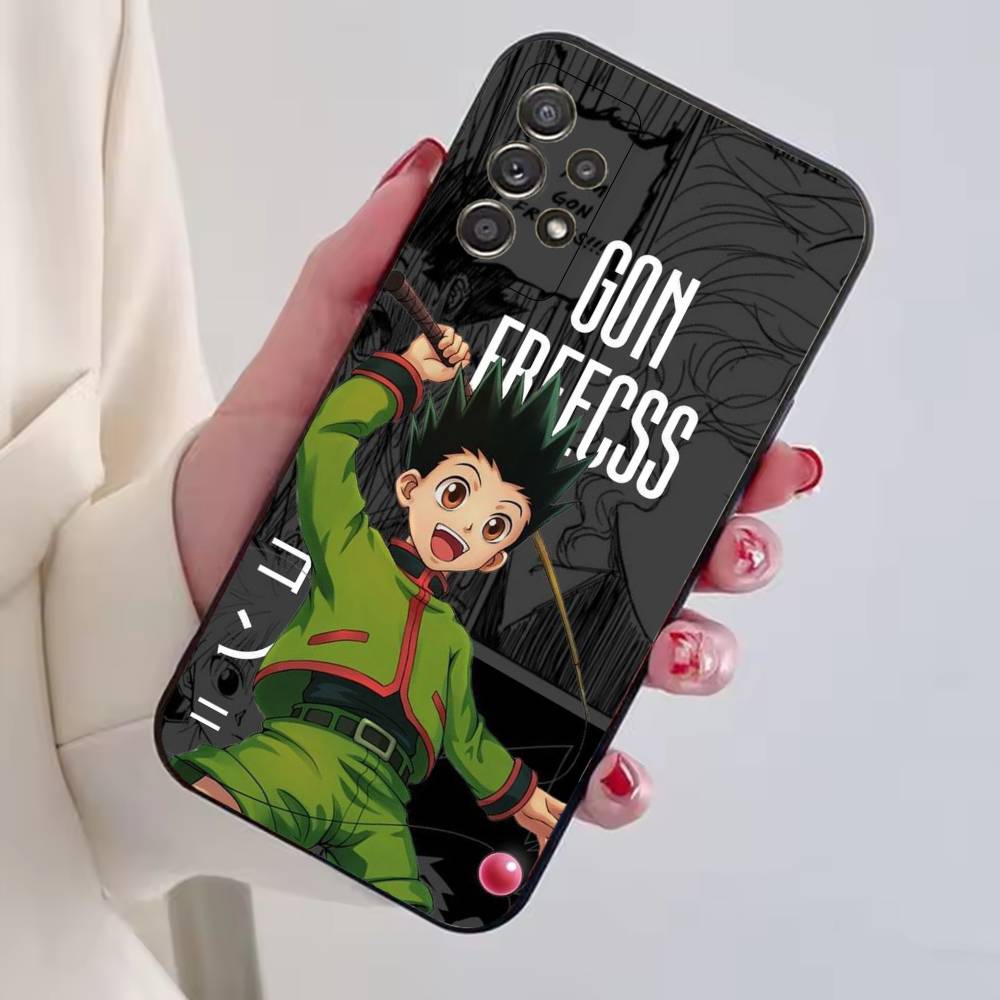 Japanse Manga H-Hunter Gon Freecss Telefoonhoesje Voor Samsung S25,S24,S21,S22,S23,S30,Ultra,S20,Plus,Fe,Lite,Note,10,Zwarte Cover
