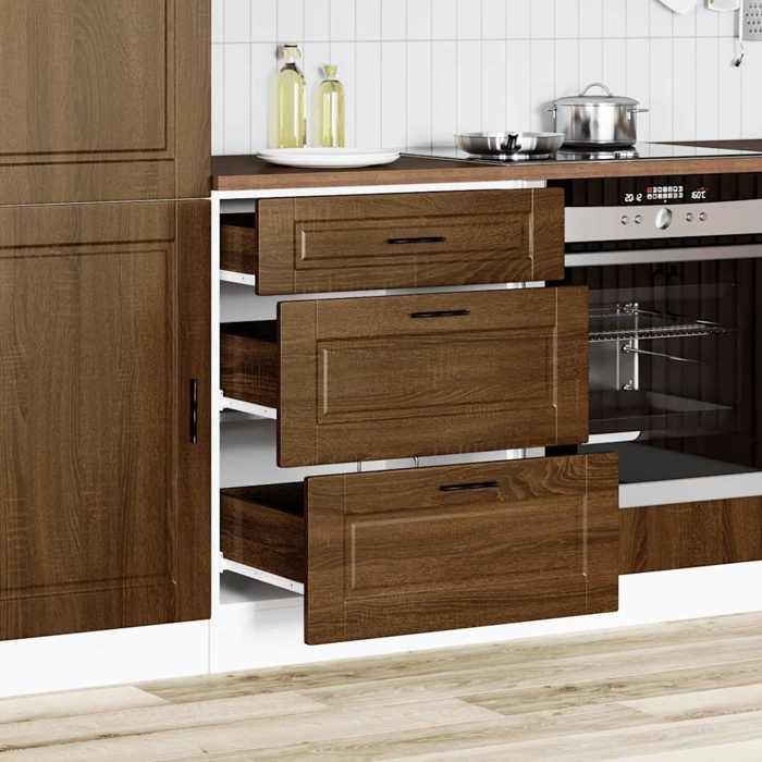 VidaXL Kitchen Cabinet Porto Brown Oak Engineered Wood, Sink Cabinet, Kitchen Cabinet with Drawer, Cabinet 854266