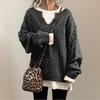 Autumn Winter Women Warm Long Sleeve Half Open Collar Tops Knitted Sweater Retro Office Lady Jumpers Pullovers Knit Sweater