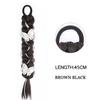 Synthetic Cool Girl Attachment For Braids Elastic Band Kanekalon Hair Extension Ponytail For Women Boxing Braid Hair Ponytail