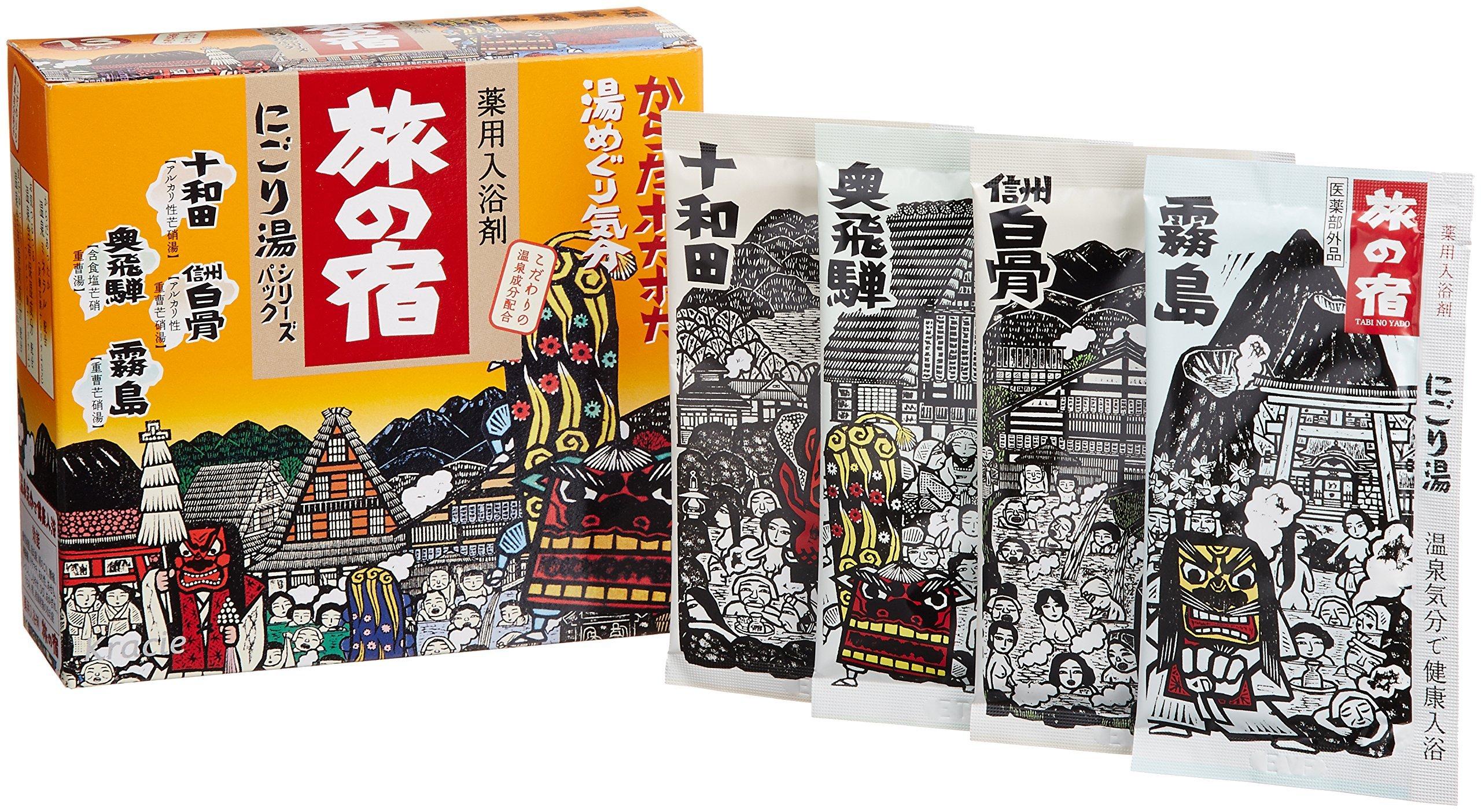 

Tabinoyado Nigoriyu Series 3 packets each of and and 4 packets of Shinshu Shirakotsu Pack Towada, Okuhida, Kirishima, [Quasi-drug]