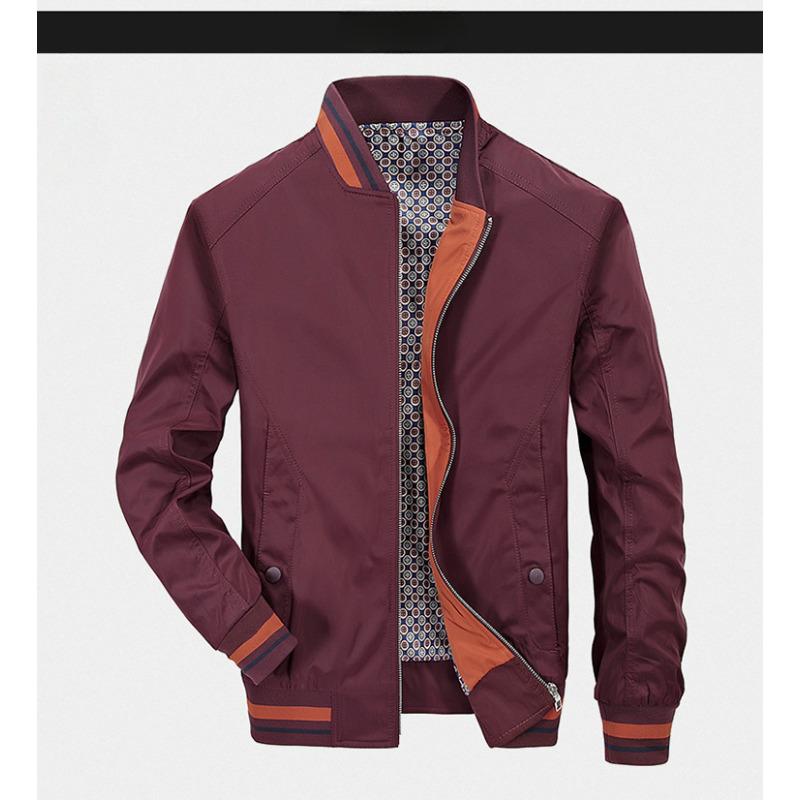 Jacket Men's Spring and Autumn New Men's Jacket Large Size Loose Baseball Collar Casual Clip