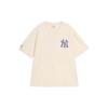 MLB New York Yankees Bequemer Rundhals-Pullover Kurzarm Dopamin T-Shirt Unisex T-Shirts Tief-Creme 3ATSB0644-50CRD
