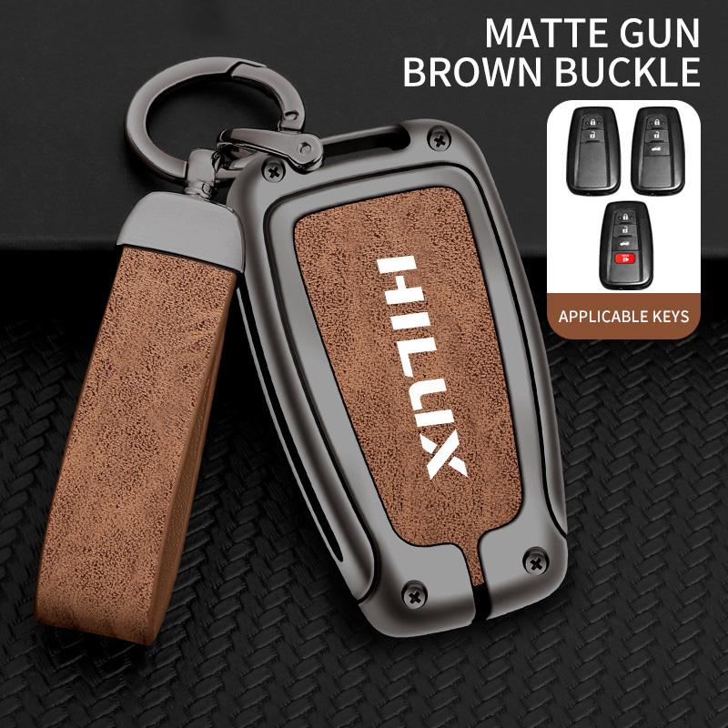 

Fashion Car Key Cover Case Holder Shell Protection Keychain Auto Styling Accessories For Toyota Hilux Surf Vigo Revo 2017 2018