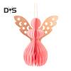 Angel Honeycomb Ornament Paper Angel Hanging Ornament with Sparkling Edge 3D Honeycomb Angel Decoration for Birthday Party Wedding