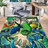 1pc Ben Ultimate Alien Carpet for Playroom Bedroom Living Room Sofa Home Decor,kids Game Area Rug Non-slip Floor Mat Y730148