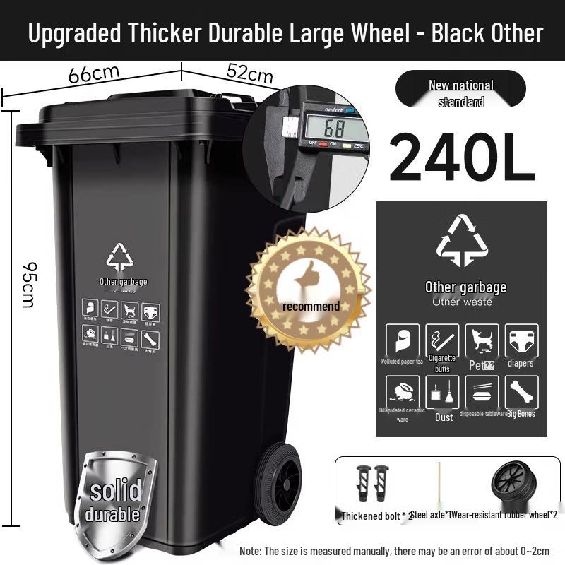 Large Capacity Outdoor Sorting Waste Bin
