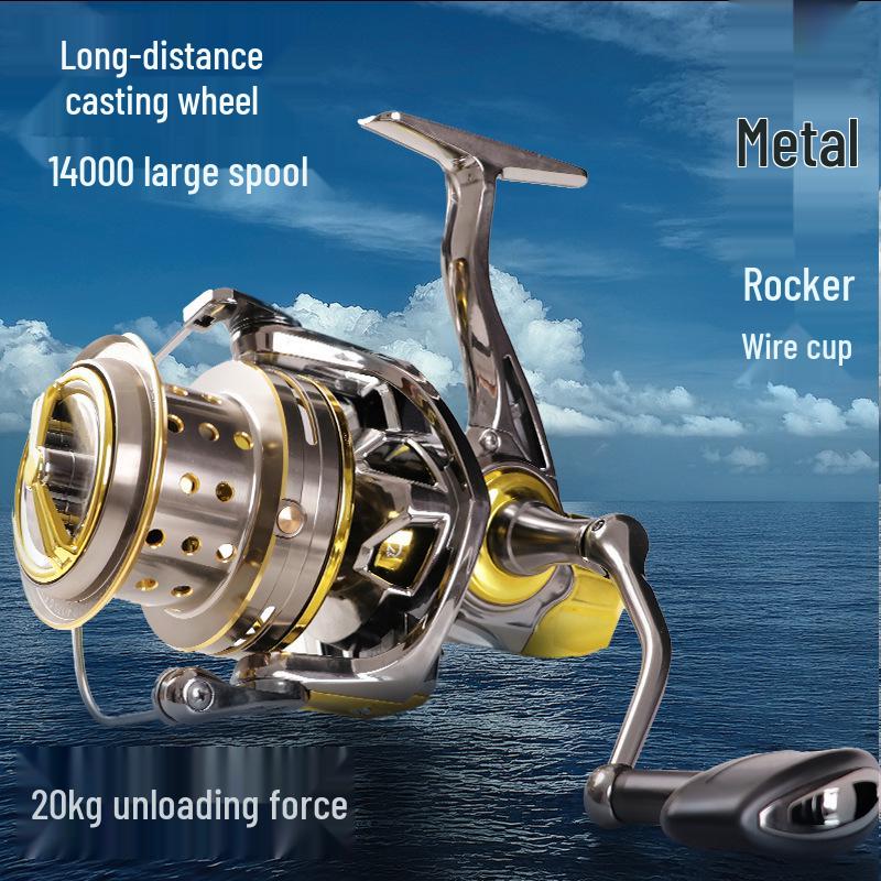 Krossing Full Metal Long-Cast Spinning Reel – Anti-Seawater, Large Fishing Anchor Reel