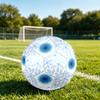 1PC Blue Floral Bloom Soccer Ball Size 5 Football Machine Sewn Indoor/Outdoor Universal Football A38