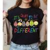 Es ist okay, anders zu sein T-Shirt Das Gute Ei Sweatshirt Autismus Bewusstsein T-Shirts Damen Unisex Oberteile Positive Kleidung