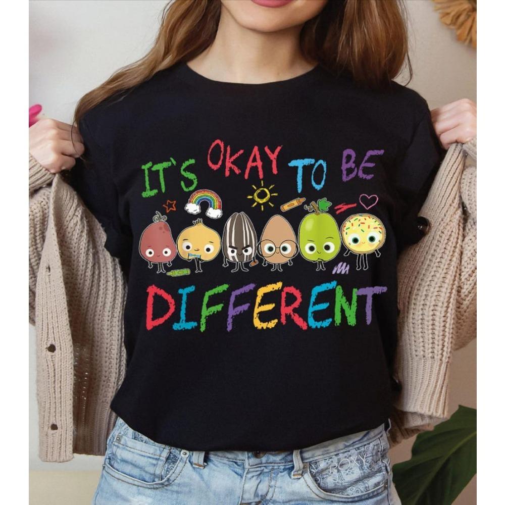Its Okay To Be Different Shirt The Good Egg Sweatshirt Autism Awareness Tees Women Unisex Tops Positive Clothes