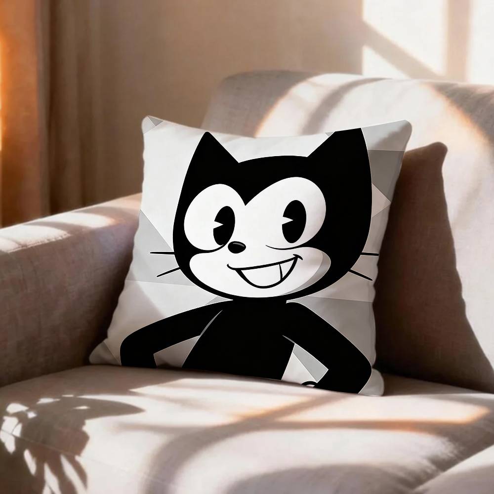 Vintage Animation Character FFelix The Cat   Pillow Case Pattern Printed Pillowcase For Living Room Sofa Cushion Cover