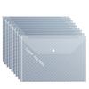 10pcs A4 File Bag Transparent Plastic Thickened Large-capacity Waterproof Snap-on File and Test Paper Storage Bag